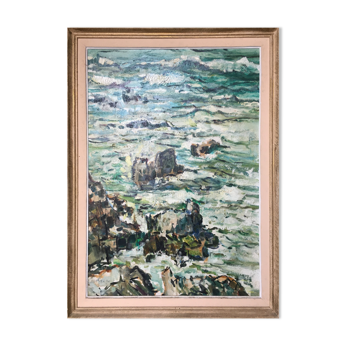 Painting Marine Rough seaside