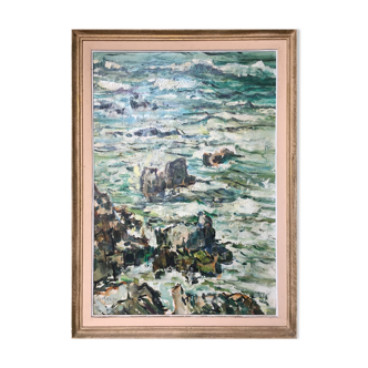 Painting Marine Rough seaside