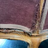Set of 2 armchairs and 1 bench Louis XV-style