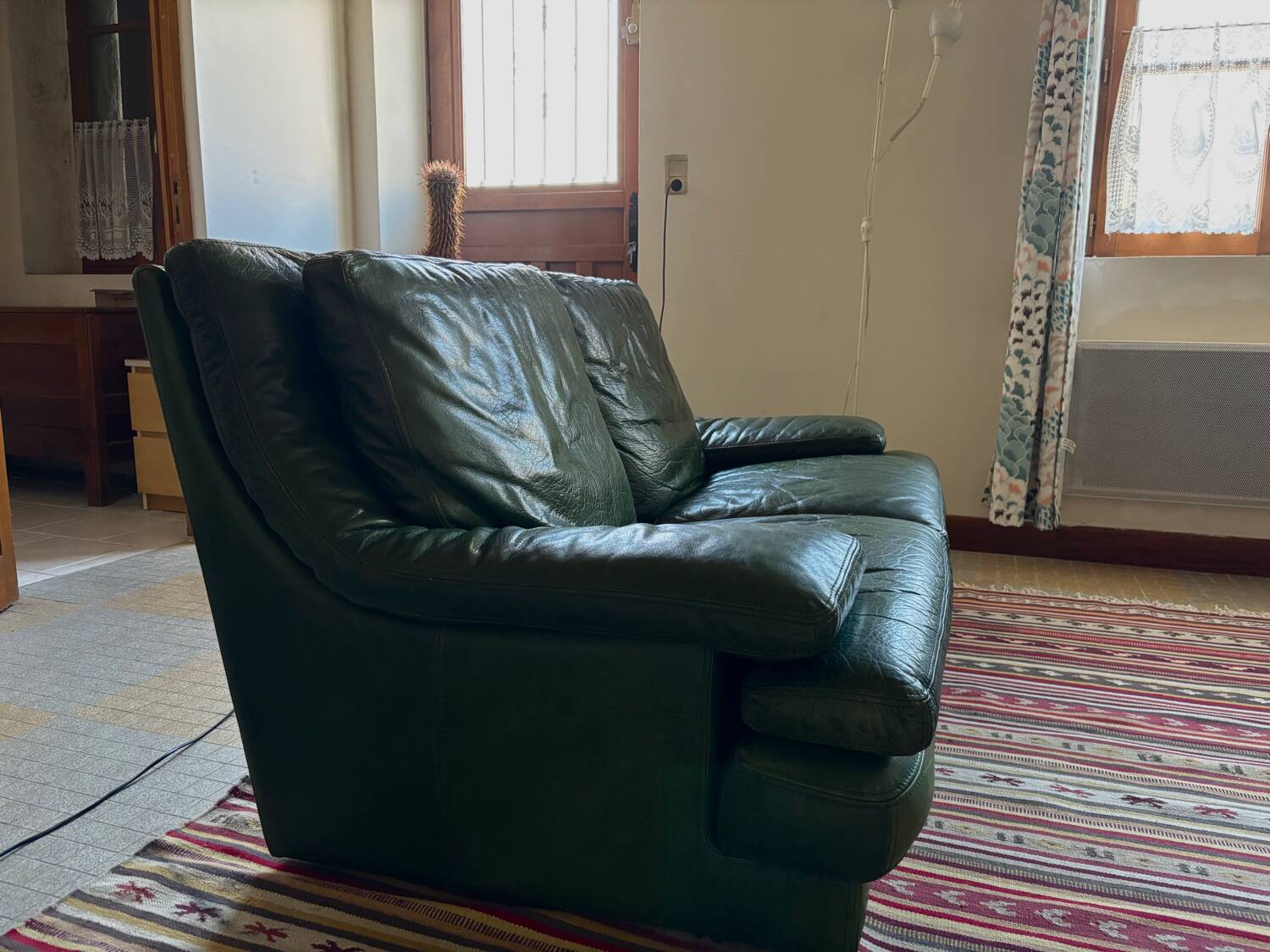 RocheBobois green sofa