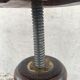 Height-adjustable Napoleon III piano stool, made of wood and yellow velvet