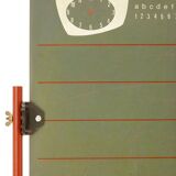 Red easel board