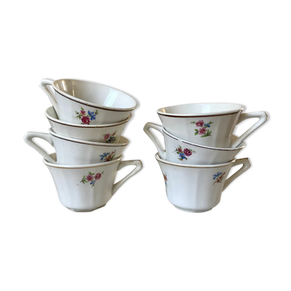 Ensemble de 7 tasses à café vintage années 50