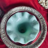 Vase opaline verte ancienne