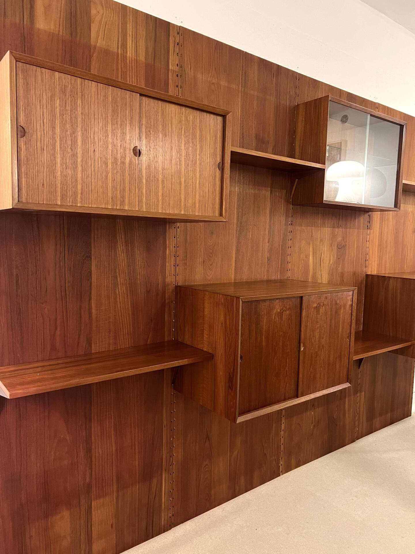 Modular wall shelf by Poul Cadovius, Teak, 1960s