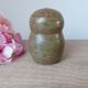 Pyrite Stoneware Owl Candle Holder, Vintage Pottery Owl Fragrance Burner