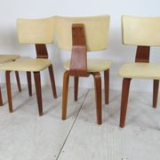 Set of 6 mid-century vintage plywood lounge chairs by Cor Alons for Gouda den Boer