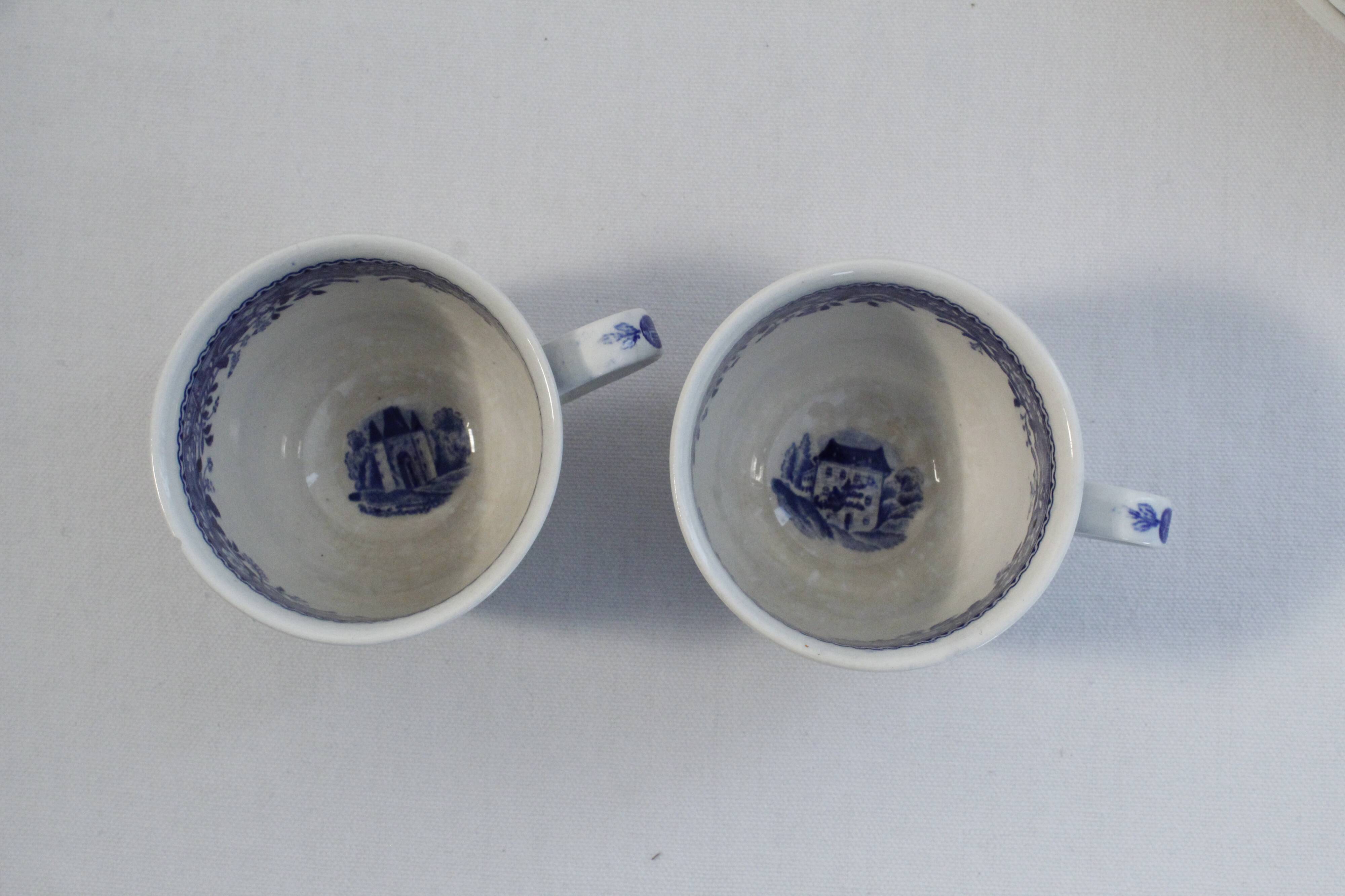 Villeroy & Boch coffee set décor Burgenland blue - 6 cups + 6 saucers