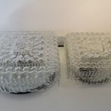 2 glass ceiling lights, 70 years