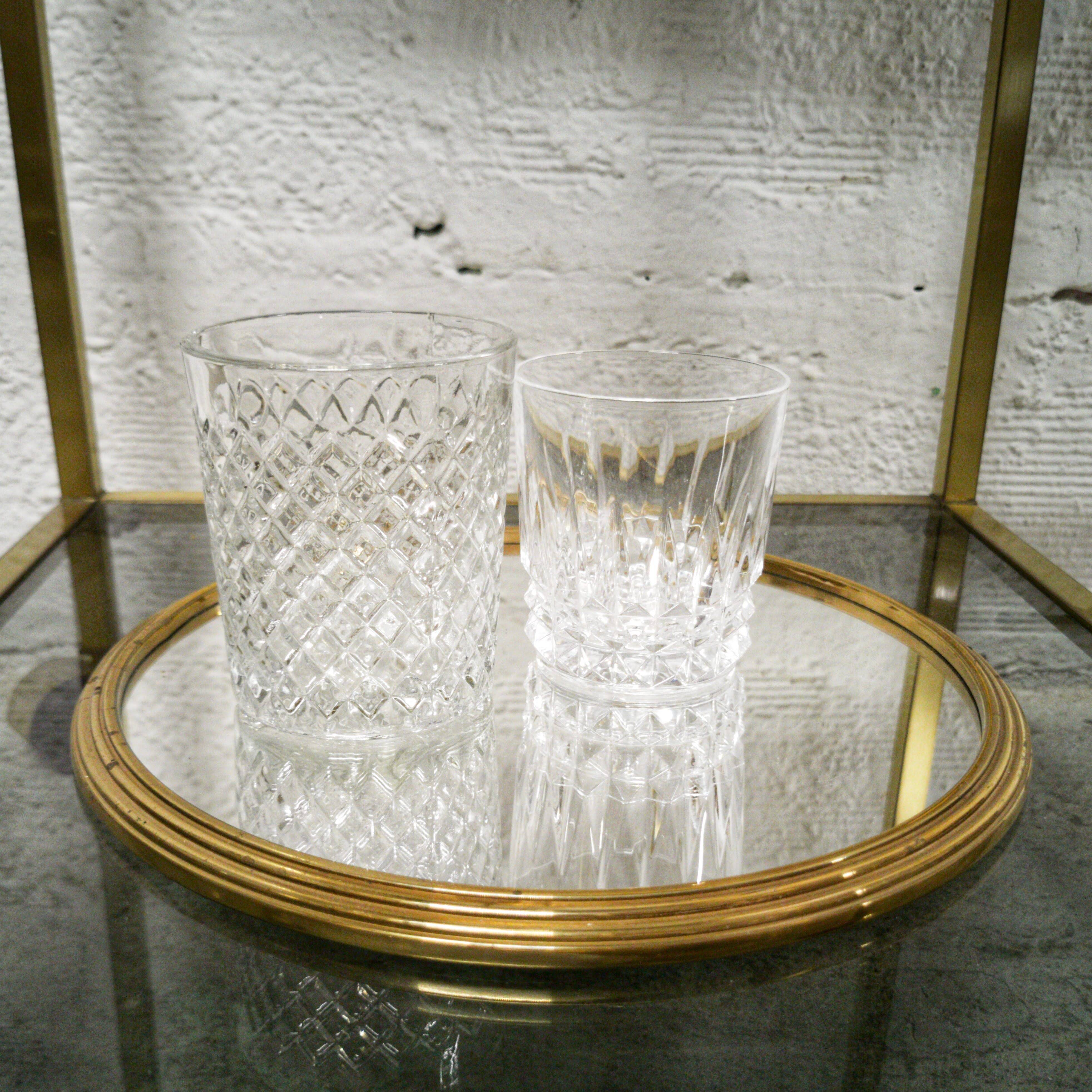 Art Deco round mirror tray