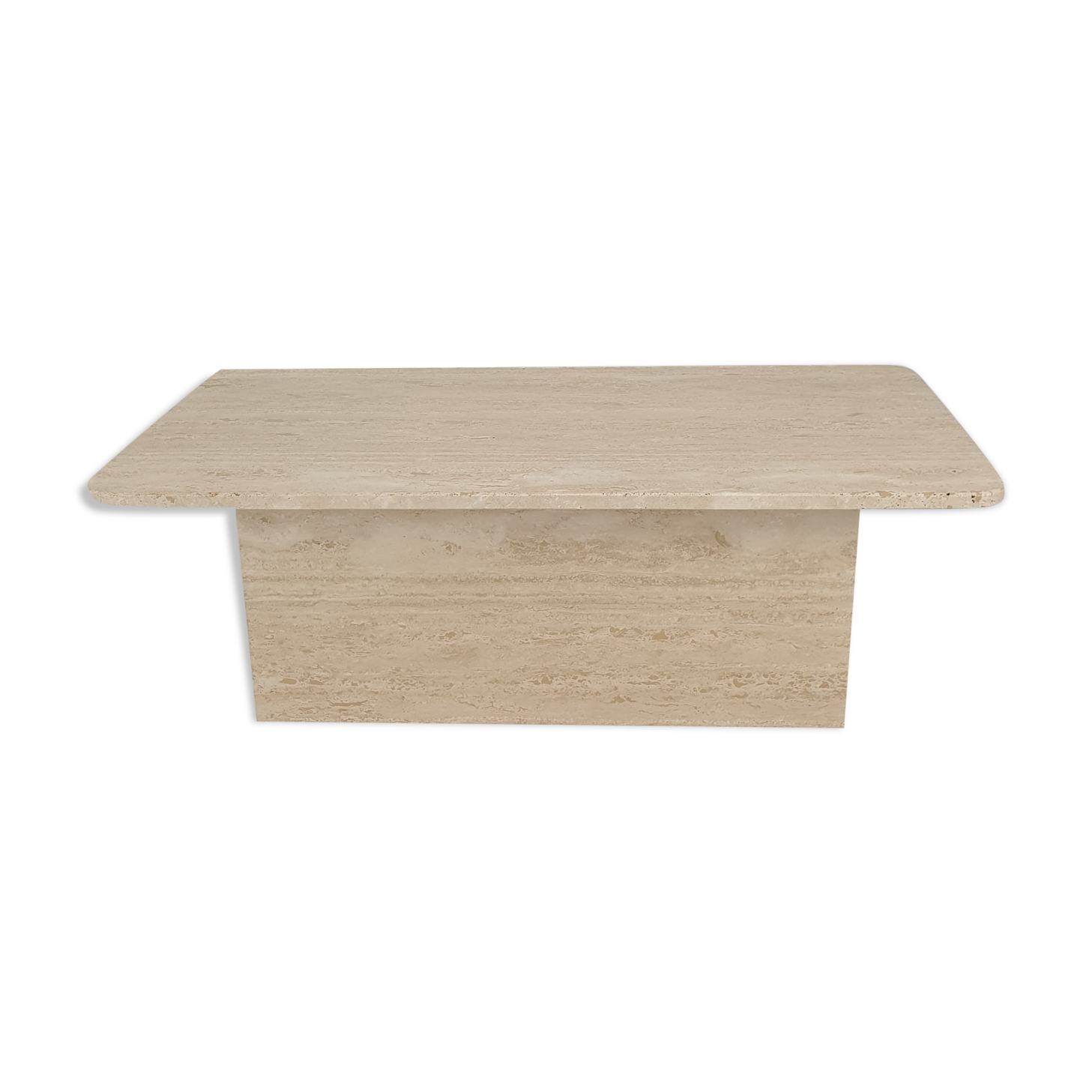 Italian Travertine Coffee Table, 1980s