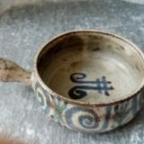 Old ceramic poelon years 50-60 gustave reynaud , le mulberier