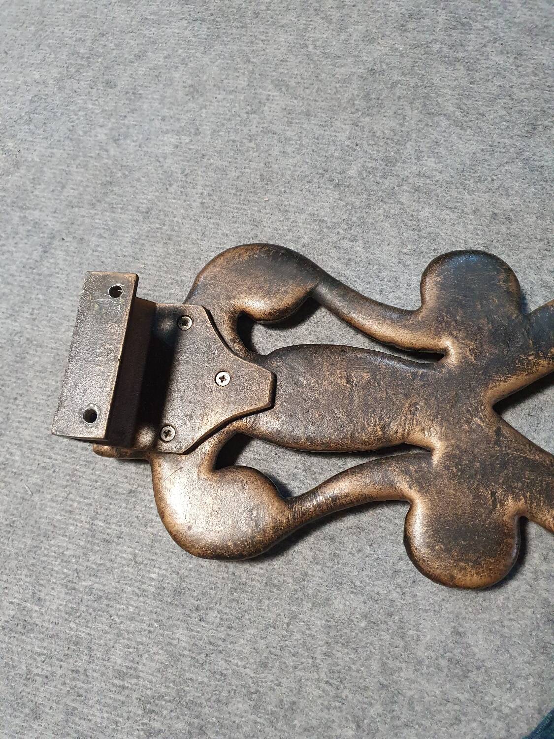 84 cm vintage brutalist door handle aluminium 1970s xxl Humberg