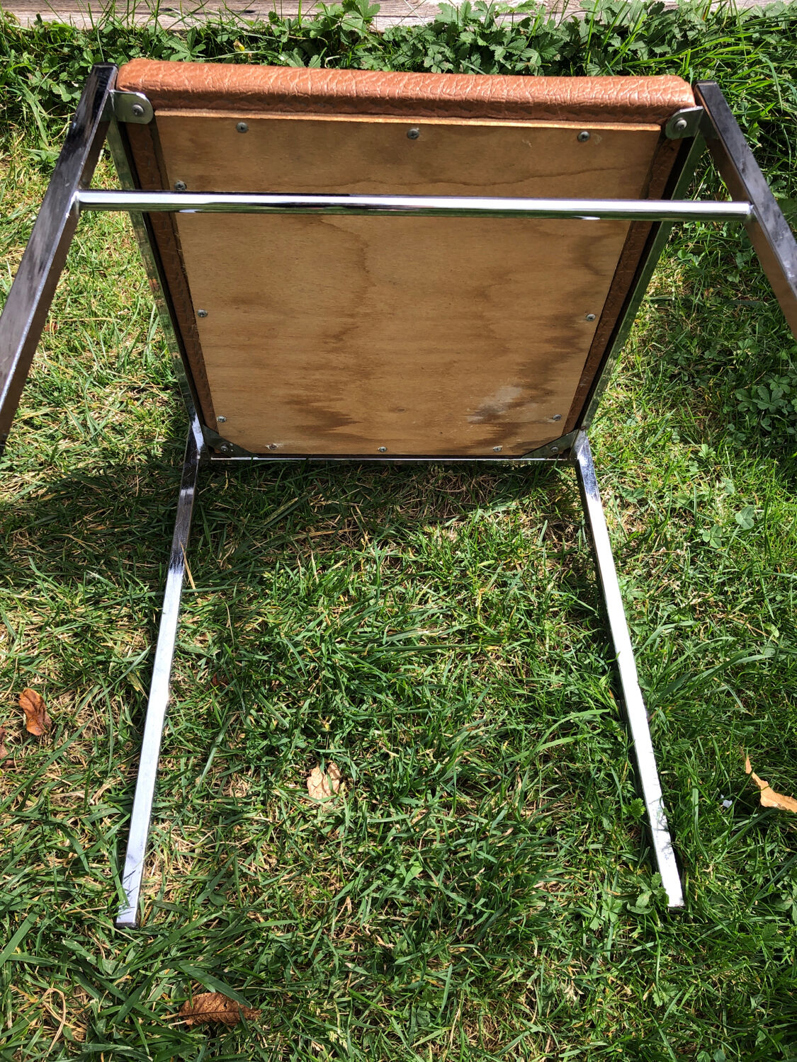 Skai and chrome chairs