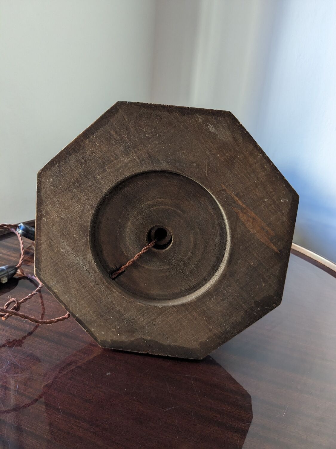 Large brutalist art deco Dudouyt style lamp