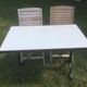 Bistro table with cast iron base