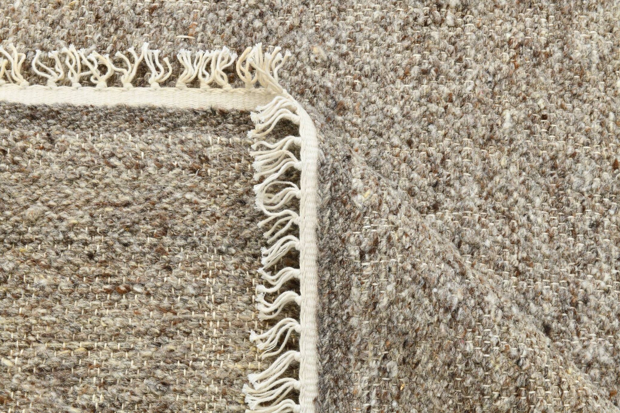 Tapis Kilim turc vintage marron uni 8x10, 255x322 cm