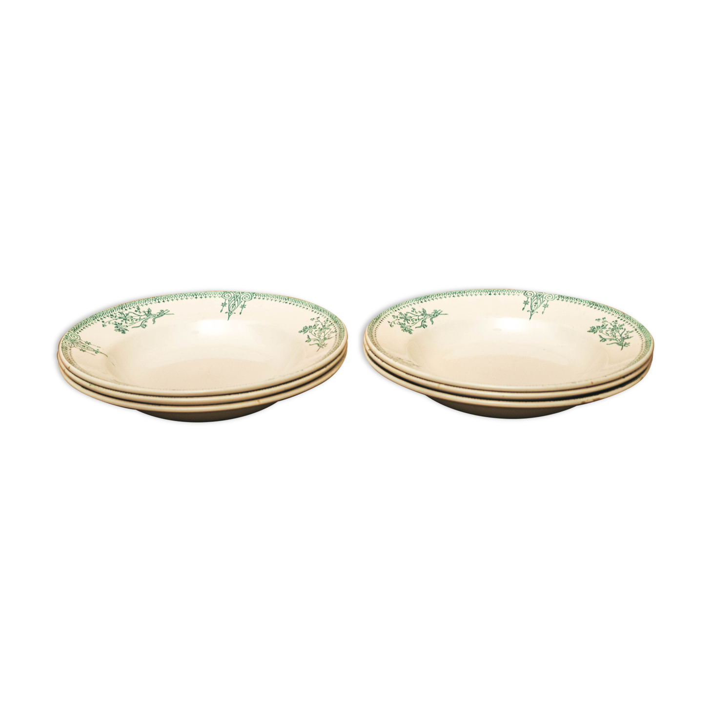 Set of 6 ceramic plates St-Amand
