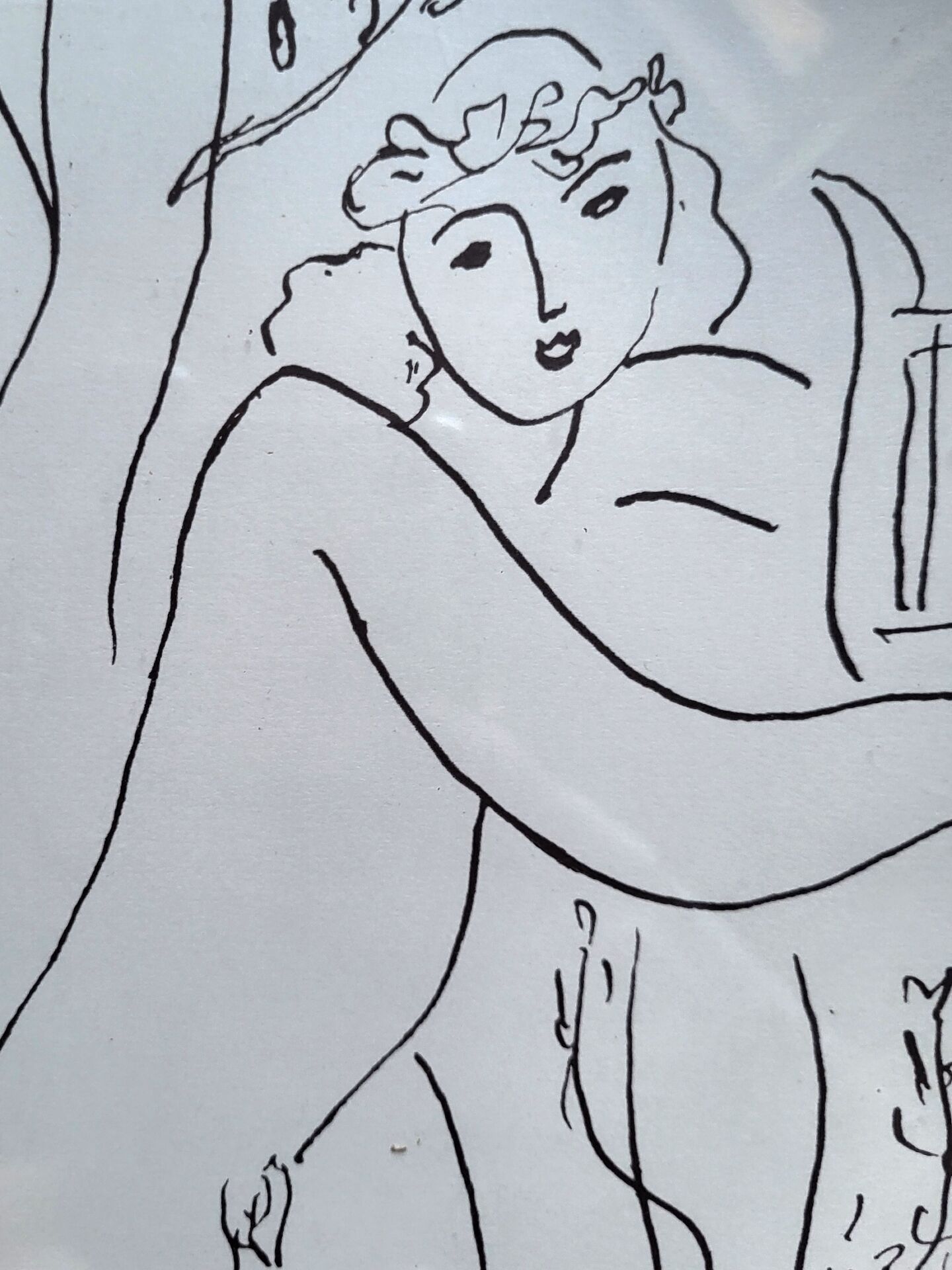 Framed table Lithograph Henri Matisse Orpheus Edition Mazenod 1945