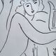 Framed table Lithograph Henri Matisse Orpheus Edition Mazenod 1945