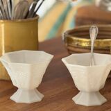 2 Opalines / Milk glass bowls