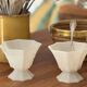 2 Opalines / Coupelles en verre de lait