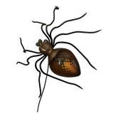 Wall lamp Spider, copper, iron and blown glass (Murano) made in Italy 60's