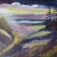 Vintage Moody Impressionist Oil Landscape Painting