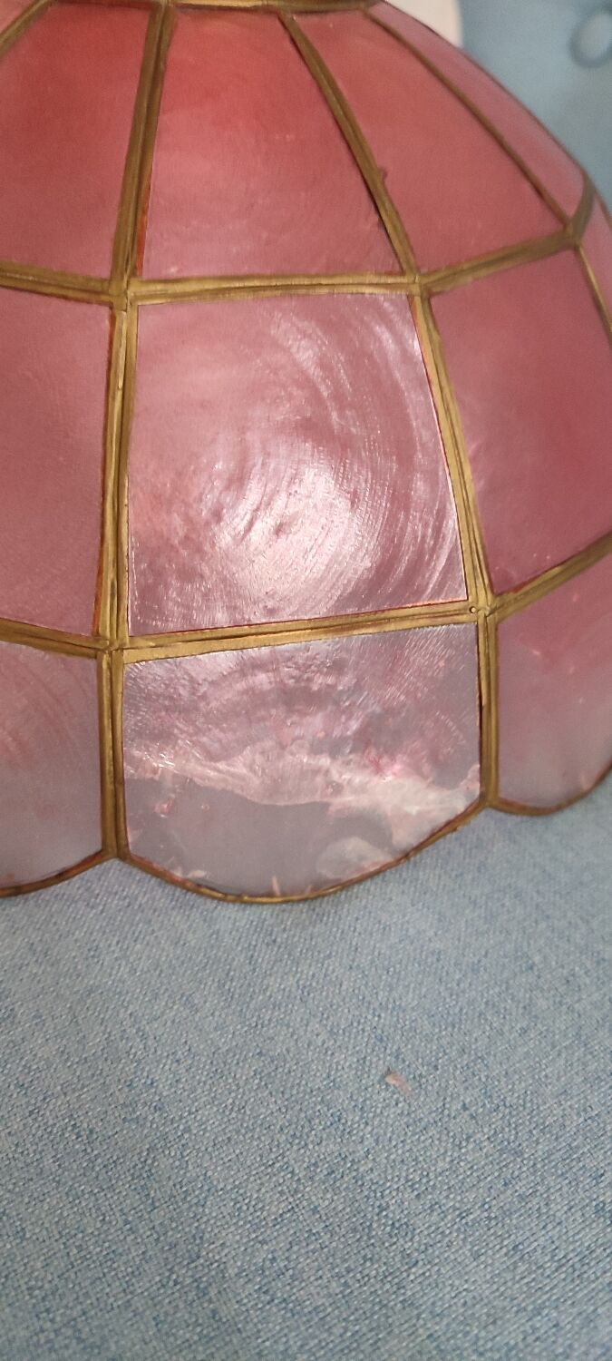 Pink mother-of-pearl chandelier