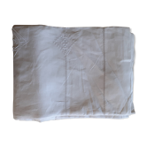 Large and old yarn sheet. Embroidery - days - monogram.