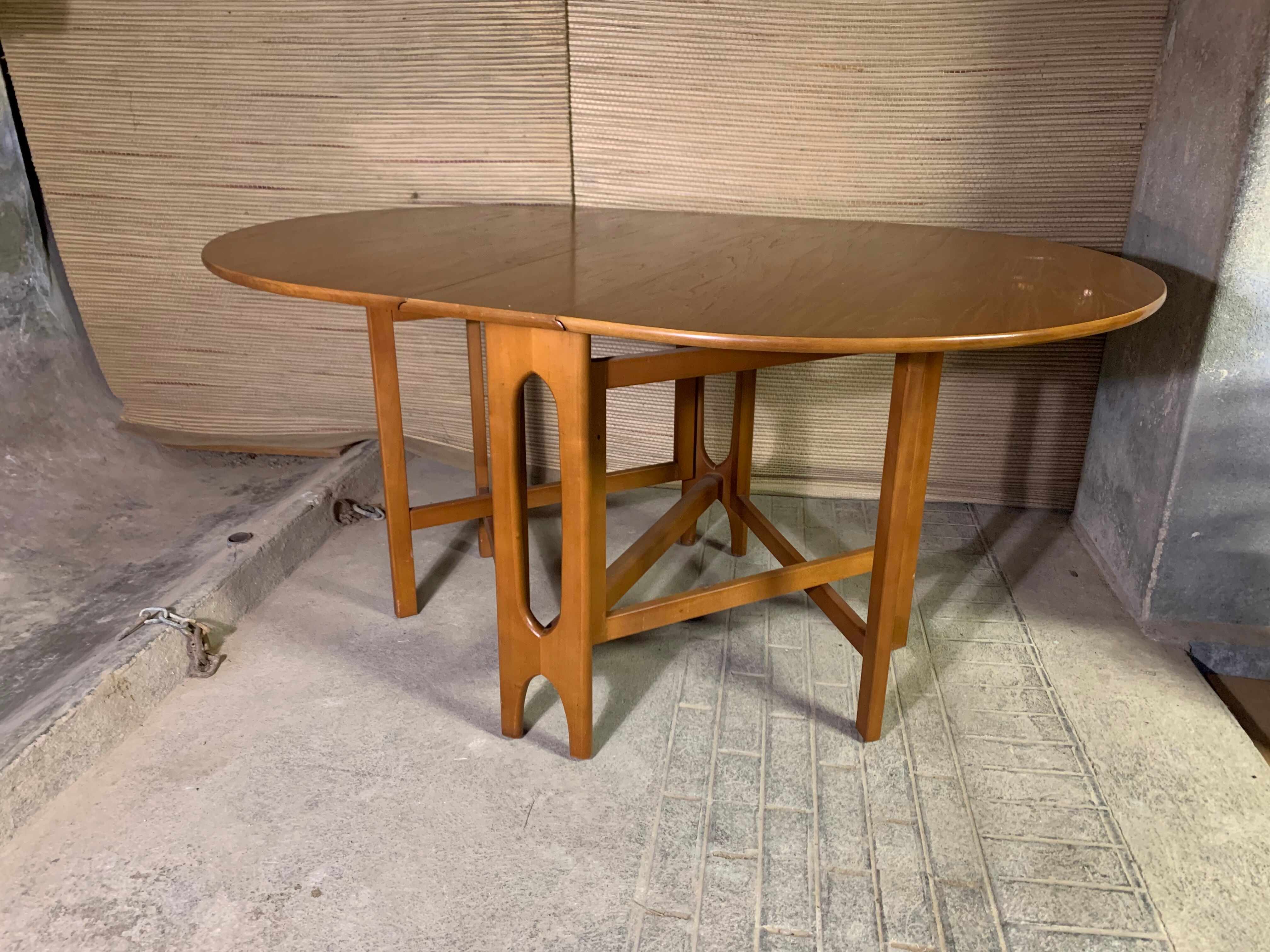 Teak flap table Scandinavian style