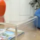 Vintage coffee table in plexiglass from the 1970s.