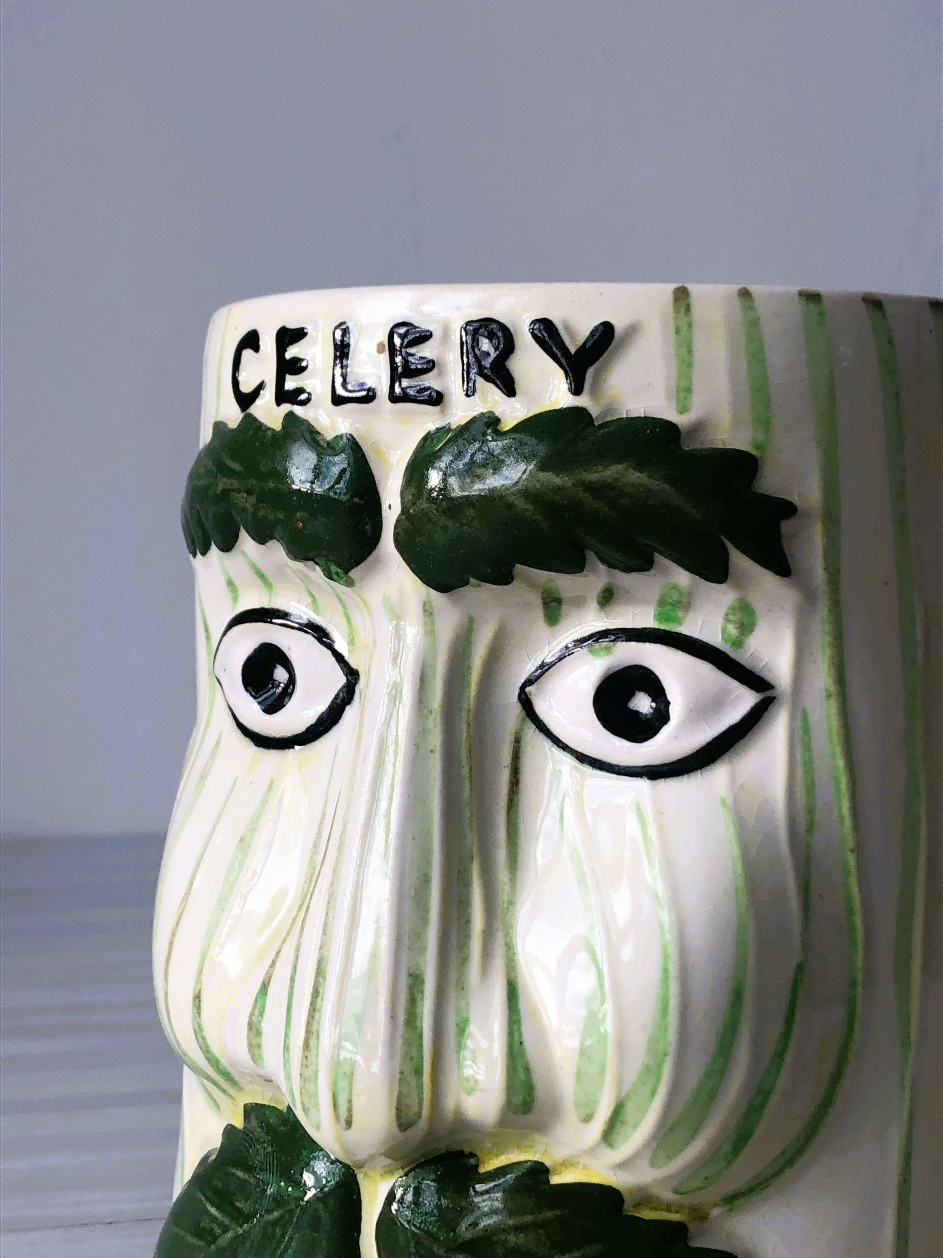 Celery face pot for ceramic utensils