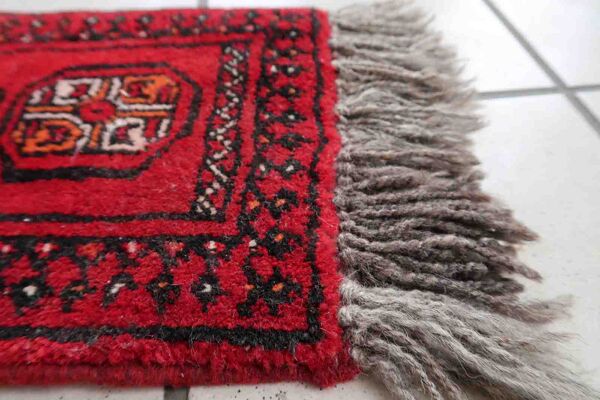 Vintage afghan ersari handmade carpet 24cm x 30cm 1970s