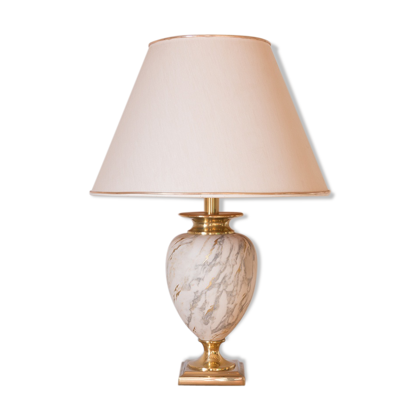 Marble and gold lamp
