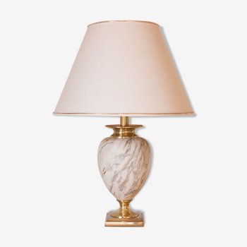 Lampe marbre et or