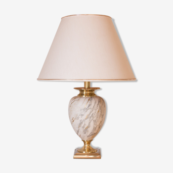 Marble and gold lamp