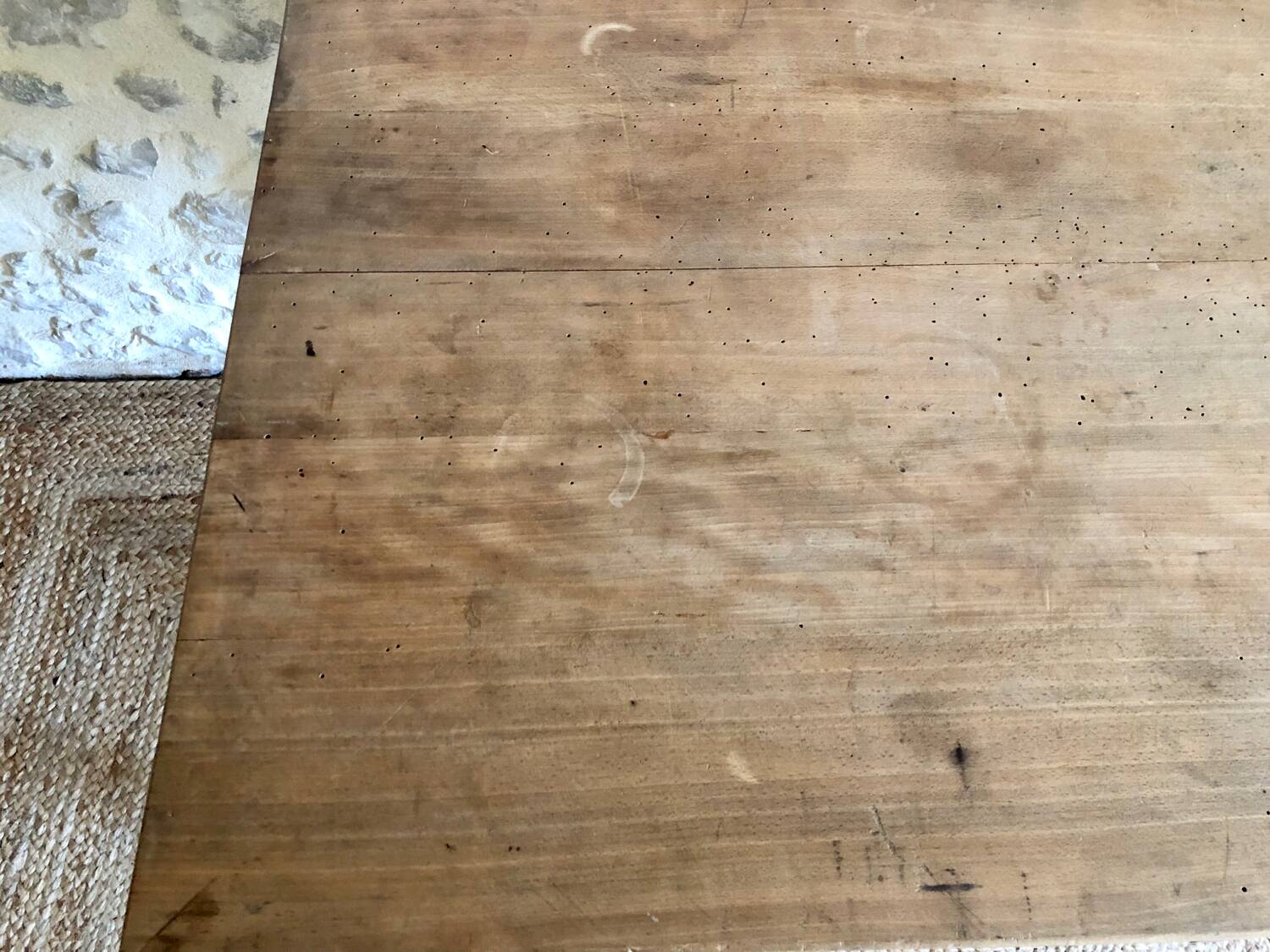 Renovated antique folding work table