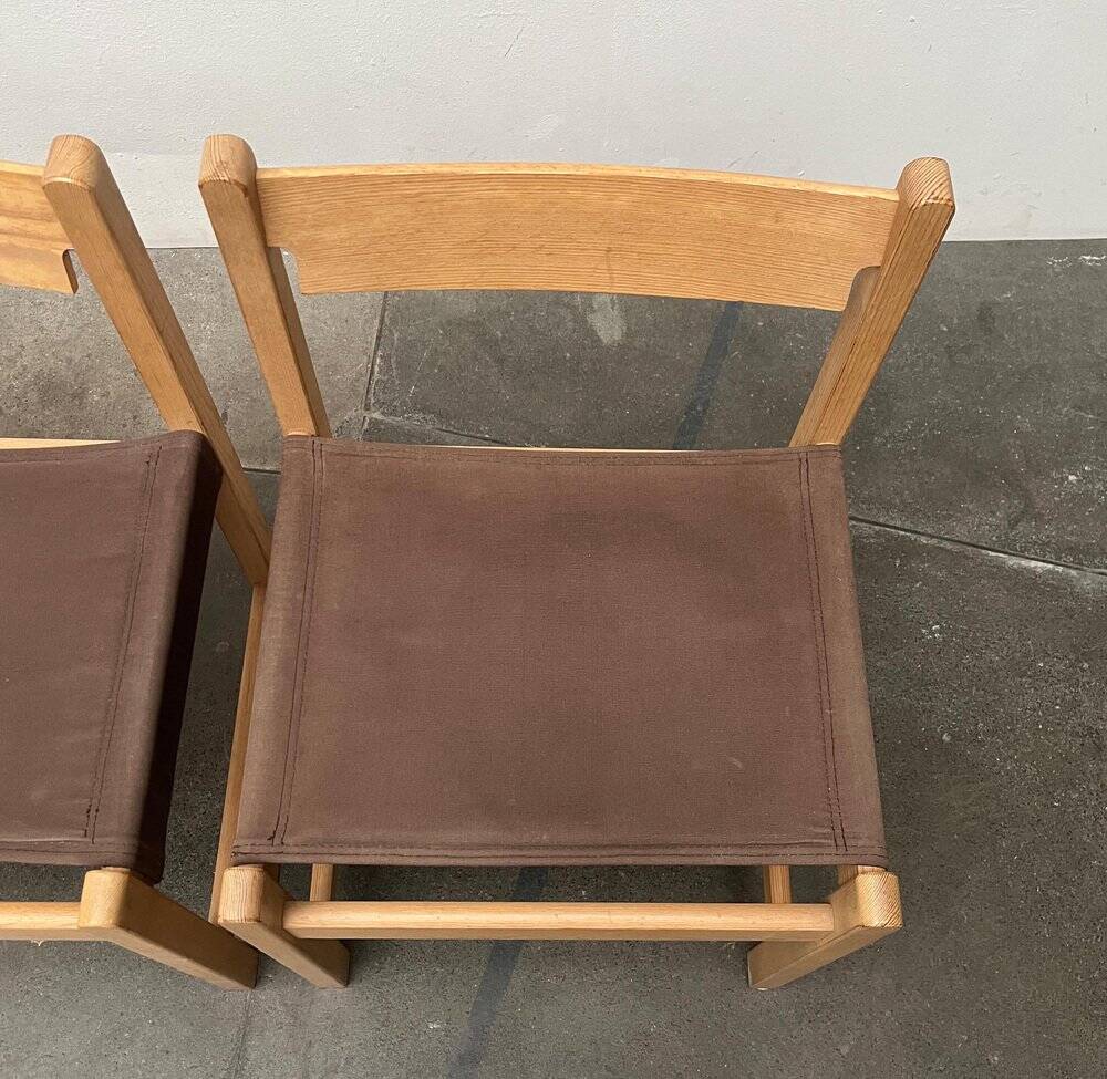 Swedish Mid-Century Safari Chair, 1960s, set of 3