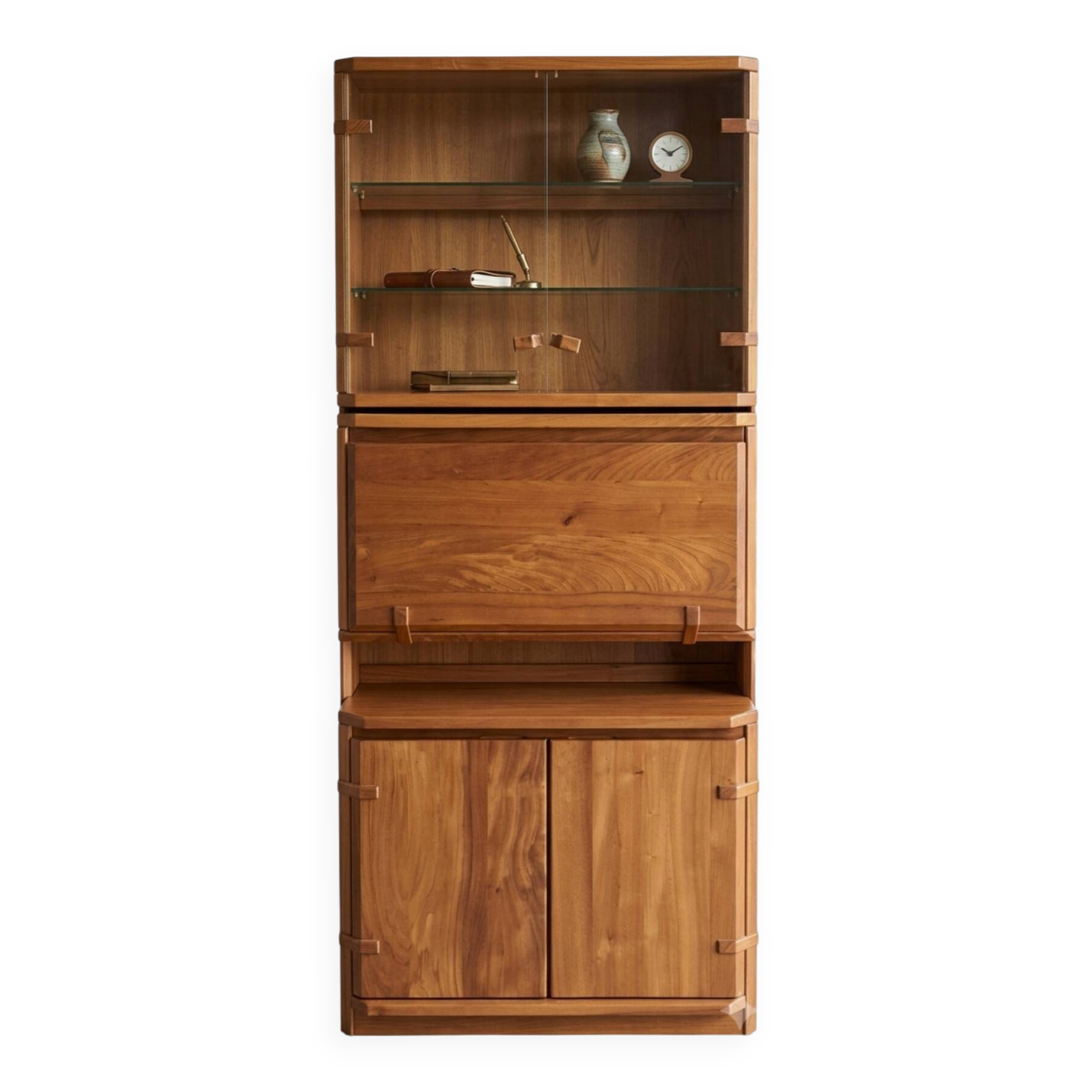 Gorgoni solid elm secretary-display-bar for Roche Bobois