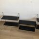 Vintage gold black string shelf 1960 144x60cm
