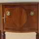 Antique half moon console-chest made by fils d'alfred wimphen in marquetry 2 drawers