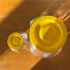 Pair of yellow vintage candy jars
