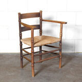 Dutch chair in wood and wicker