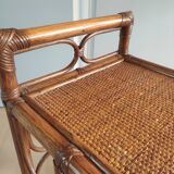 Vintage rattan bedside table