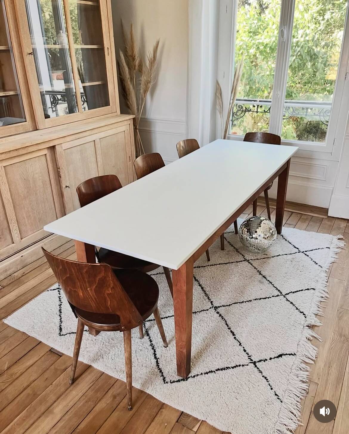 Table de repas vintage