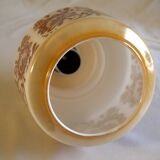 Suspension in opaline with floral decorations, 1970s.