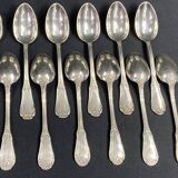 Set of 12 small silver-plated Regency-style spoons