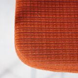 Vintage orange velvet chair, 1970