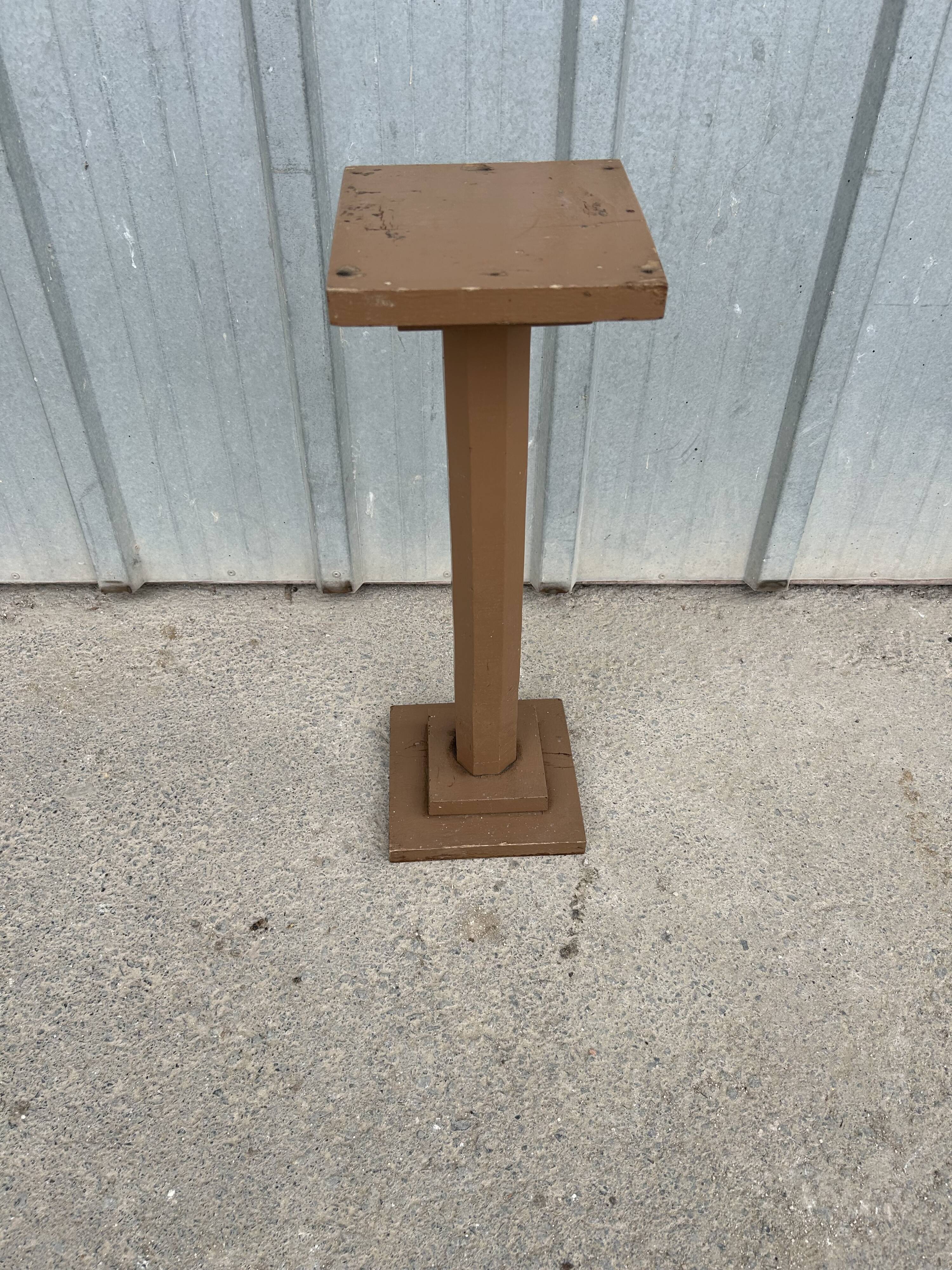 Antique wooden column